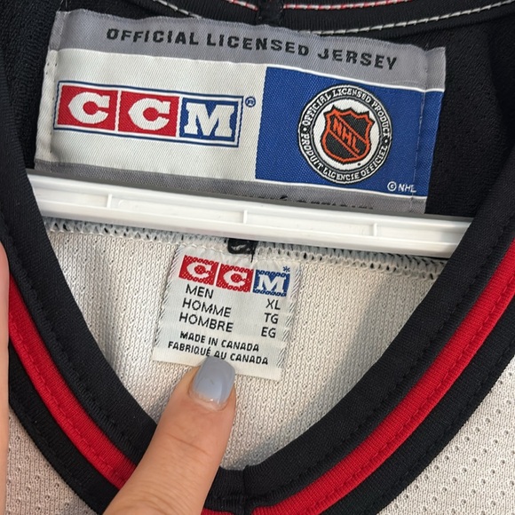 CCM White Jersey with Red and Black Accents - Picture 3 of 4